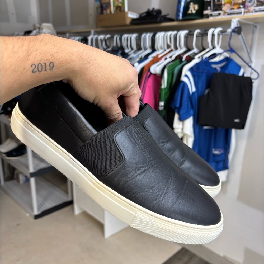 Men’s Black Balenciaga Slip On Loafers Size 43 Casual Shoes Leather size 10
